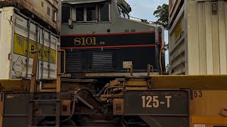 NS October Wednesday Railfanning at Spartanburg with Central of Georgia heritage unit leading 28R