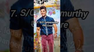 Top 10 Allu Arjun Highest Grossing Movies #shorts #short #viral #shortsfeed #video