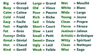 250 ADJECTIFS LES PLUS UTILISÉS EN ANGLAIS || ✔️ 250 MOST USED ADJECTIVES IN ENGLISH