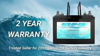 Power Your Marine Adventures with Banshee Deep Cycle Sealed AGM Battery - Group 27 | 2-Year Warranty