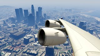 Realistic view takeoff from LSIA (Airbus A380) -- GTA 5