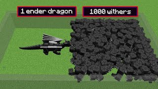 1000 wither vs 1 super ender dragon