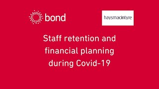 Staff retention and financial planning during Covid 19