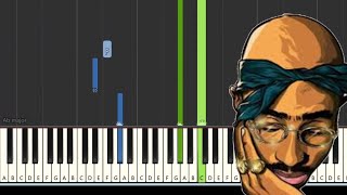 2pac - "So many tears"  Ab major (easy) [Synthesia] (Piano tutorial)