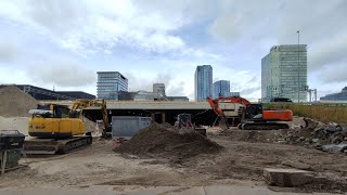 Uitgraven Brittenpassage Amsterdam Zuid halverwege