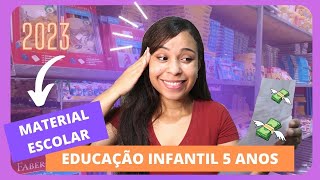 Lista de Material Escolar 2023 - Educação Infantil /Jardim / pré / 5 anos @Juhlilas #voltaasaulas