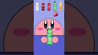 Kirby Animation - Eating Soda Bottle Jelly ASMR!?  🤤 #shorts