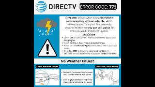 DIRECTV Error Code 771