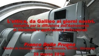 L'ottica, da Galileo ai giorni nostri. Seminario di Franco Della Prugna.