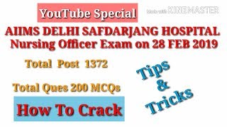 Aiims Delhi Nursing Officer Exam P 1 II Safdarjung Hospital LHMC Post II 28 Feb 2019 Exam admit Card