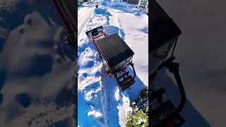 Kioti CS2520 clearing a sidewalk after Christmas blizzard 2022