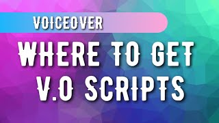 FREE VOICEOVER SCRIPTS