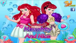 Cartoon game. DISNEY PRINCESS - Ariel Naughty and Nice. Full Episodes in English 2016