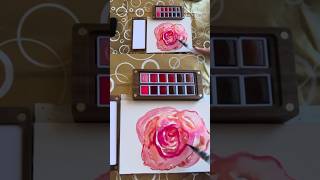 Rose in watercolour - trying seamiart rose set #watercolor