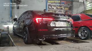 Honda Civic Turbo 2022 | Fullset Valvetronic Exhaust System Dual Exit Racing Performance #civic