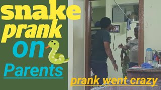 Snake prank on parents 🐍 /prank went crazy#viral #pranks