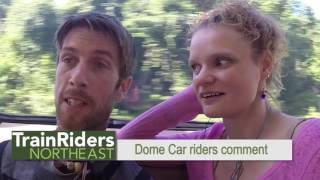 Dome Car Rides the Downeaster Rails