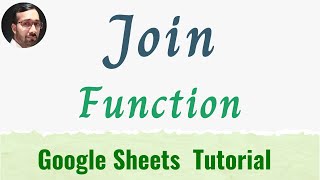 Join Function in google sheets | Join formula in google sheets