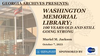 Archives & Genealogy Day 2023: "Washington Memorial Library" by Muriel M. Jackson