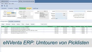 eNVenta ERP ✅ Umtouren von Picklisten