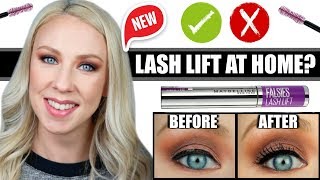 MAYBELLINE FALSIES LASH LIFT WATERPROOF MASCARA REVIEW & FIRST IMPRESSION! Lash Lift At Home?