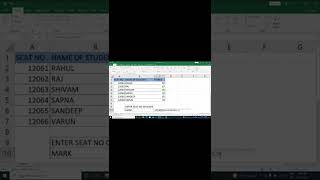 How to check Student Marks in Single click in Excel