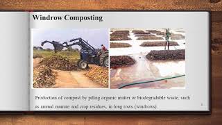 Windrow composting and Vermicomposting