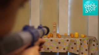 Стреляем с Воздушного Автомата в Мишени из Киндеров Shooting Kinder Eggs from Pump Action Rifle