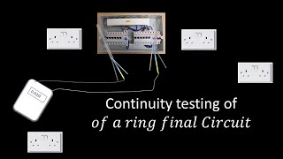 Continuity testing of a ring final circuit