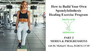 Spondylolisthesis Exercises How To Build Your Own Spondylolisthesis Healing Exercise Program- Part 2