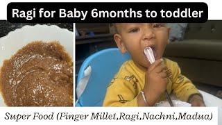 Ragi Porridge for Baby at 6 Months | Nachni | Madua | Finger Millet | Grain for Baby | Baby Food