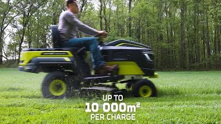 Introducing the 72V Brushless 117cm Tractor Mower from RYOBI®