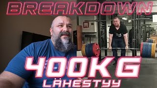 Breakdown | 400kg maastaveto lähestyy | 272.5kg kyykky ilman käsiä