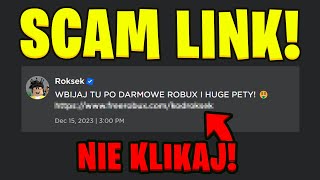 NIE KLIKAJ W TEN LINK ROBLOX! *SCAM*! ⚠️