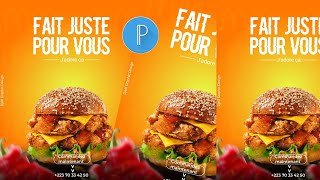 Flyer Hamburger grâce à ton #téléphone/#pixellab