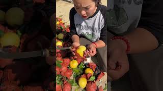 Viral girl sort frood video #fruit #food #shorts #totalplumber #ytshorts