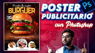 Como hacer un POSTER publicitario en Photoshop ✅ banner mockup