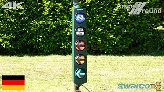 [4K] Swarco Futura Mini 5 Apect Bicycle Traffic light Ø100 + Please Wait