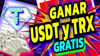 ASÌ GANO USDT y TRX muy FÀCIL (GANAR SIN INVERTIR) PRUEBA PAGO