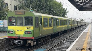 Irish Rail DART 8100 Class EMUs 8121/8321 + 8116/8326 + 8130/8330 - Malahide (10/7/23)