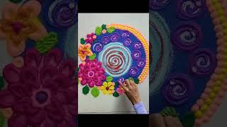 Rever rangoli | Diwali rangoli designs | Laxmi Charan rangoli | Charan paduka rangoli #shorts