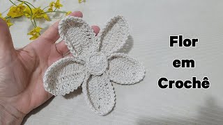 FLOR DE CROCHÊ PARA APLICAÇÃO (ÚLTIMA MODA) | Passo a Passo