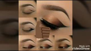 Golden brown and smoky brown eyes make up tutorial