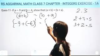 RS Aggarwal Math Class 7 Chapter 1 Integers Ex 1A Q 11 | Basic Math Glory