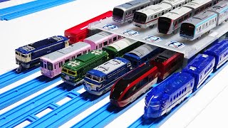 Plarail 10 JR Train ☆ Let's make a course with Shinkalion Big Base Box Z!