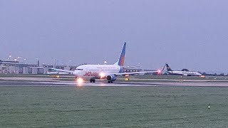 Close Up Early Morning Departures From Manchester Airport