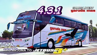 SHARE‼️LIVERY GARUDA MAS V.4.3.1~ XHD ARJUNA TO JETBUS 3+ SHD PITENG || OF GAMERS