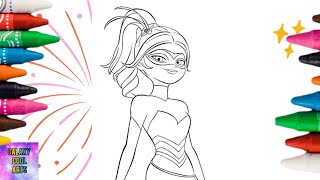 Lady bee From Ladybug Coloring pages #art #drawing #coloring pages #ladybug