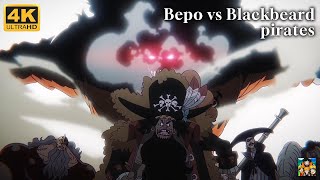 Bepo Sulong form vs Blackbeard pirates [4K] English [sub] One piece episode 1115