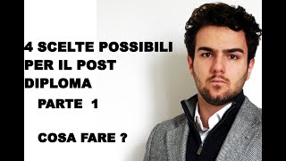 Post diploma quali sono le scelte possibili ? l'universita ?